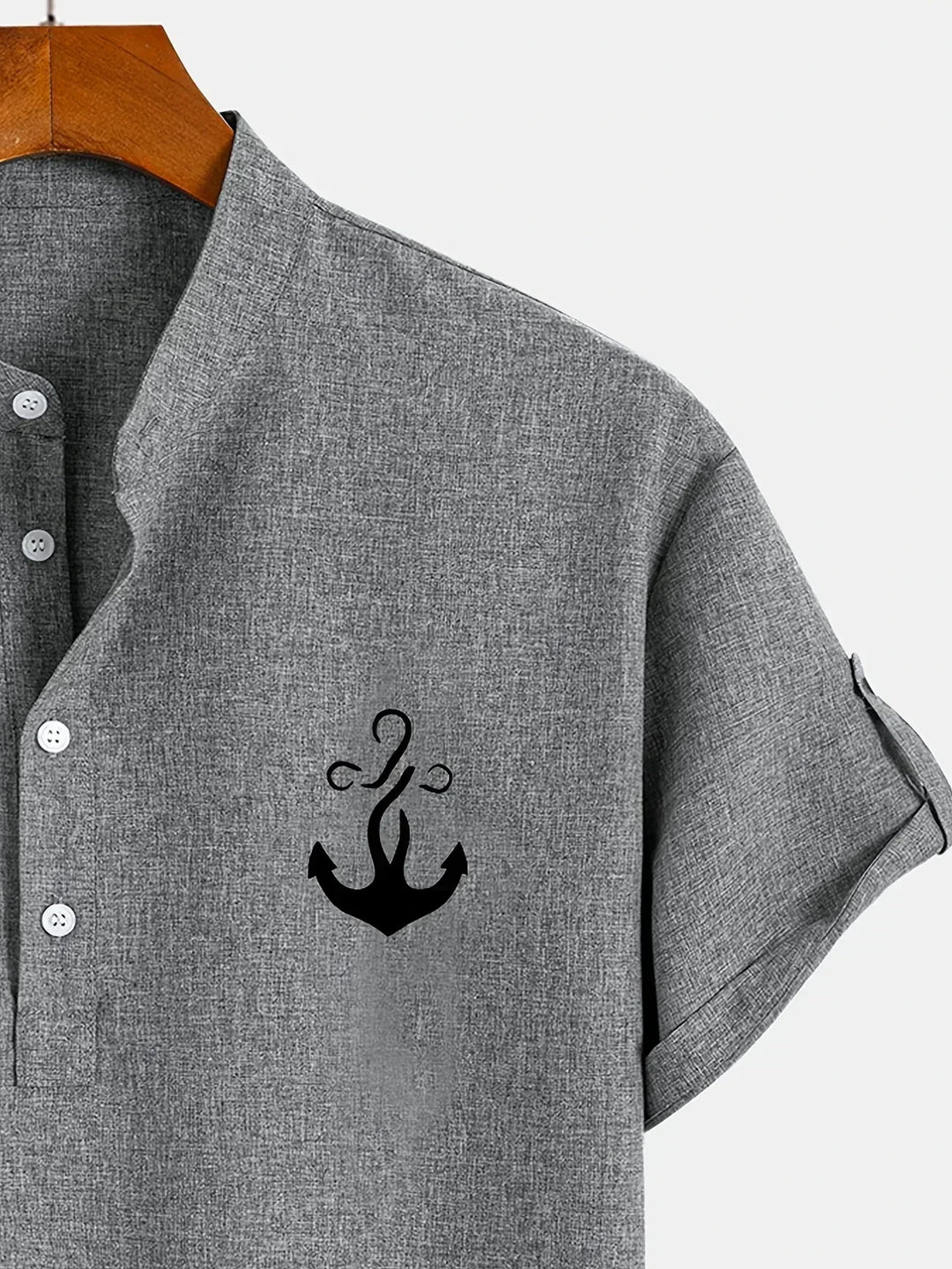Hayes™ Elegant Short Sleeve High Collar Shirt
