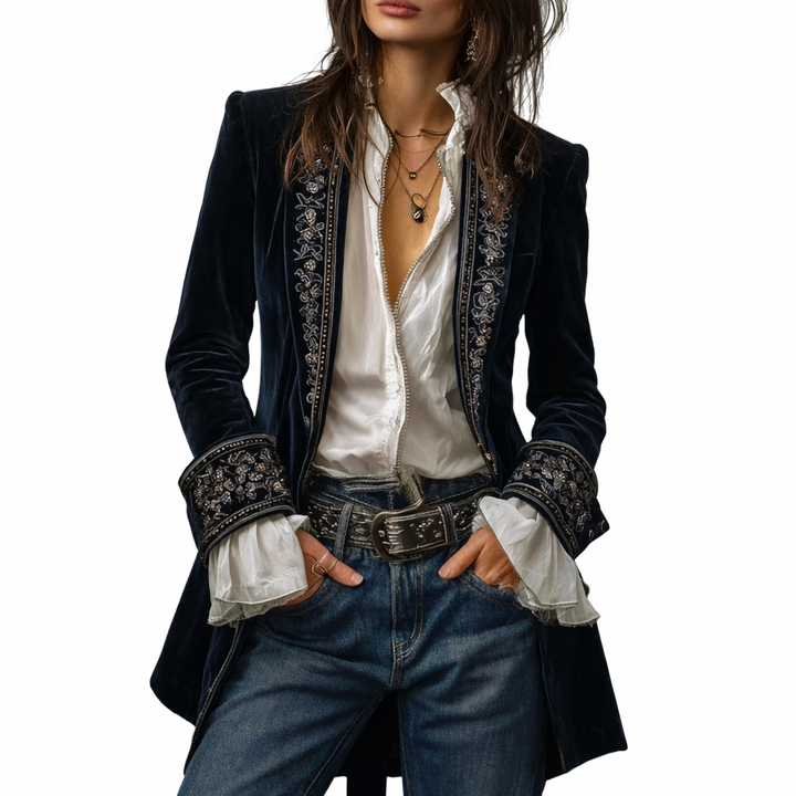 Sable &amp; Oro™ Luxury Embroidered Blazer