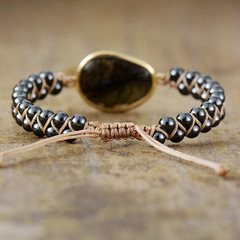 Dree™ Celestial Eye Bracelet with Labradorite and Energetic Hematite