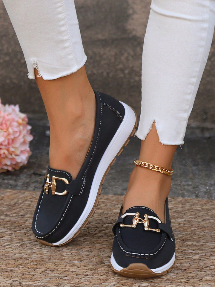 Elly™ Chic Buckle Loafers