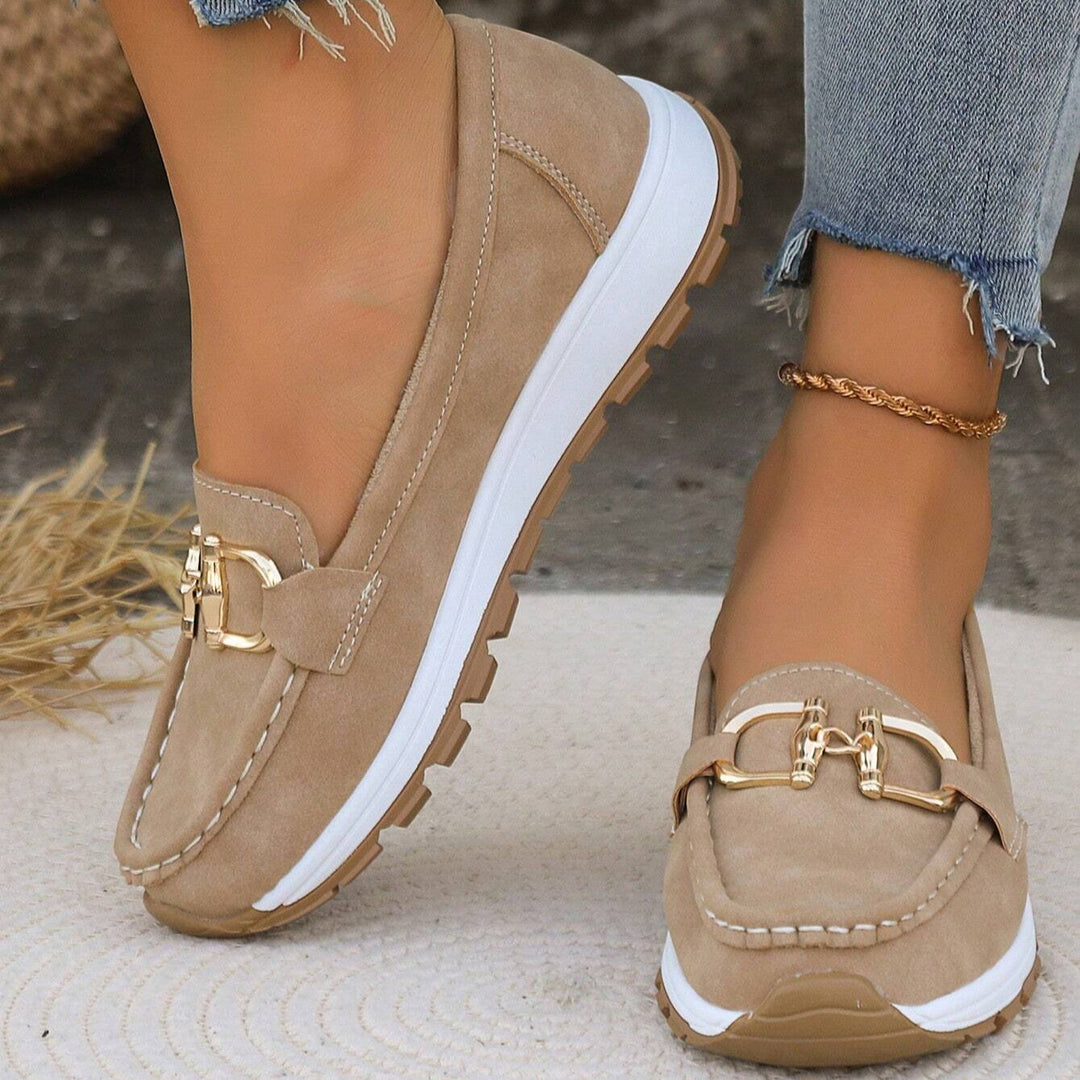 Elly™ Chic Buckle Loafers