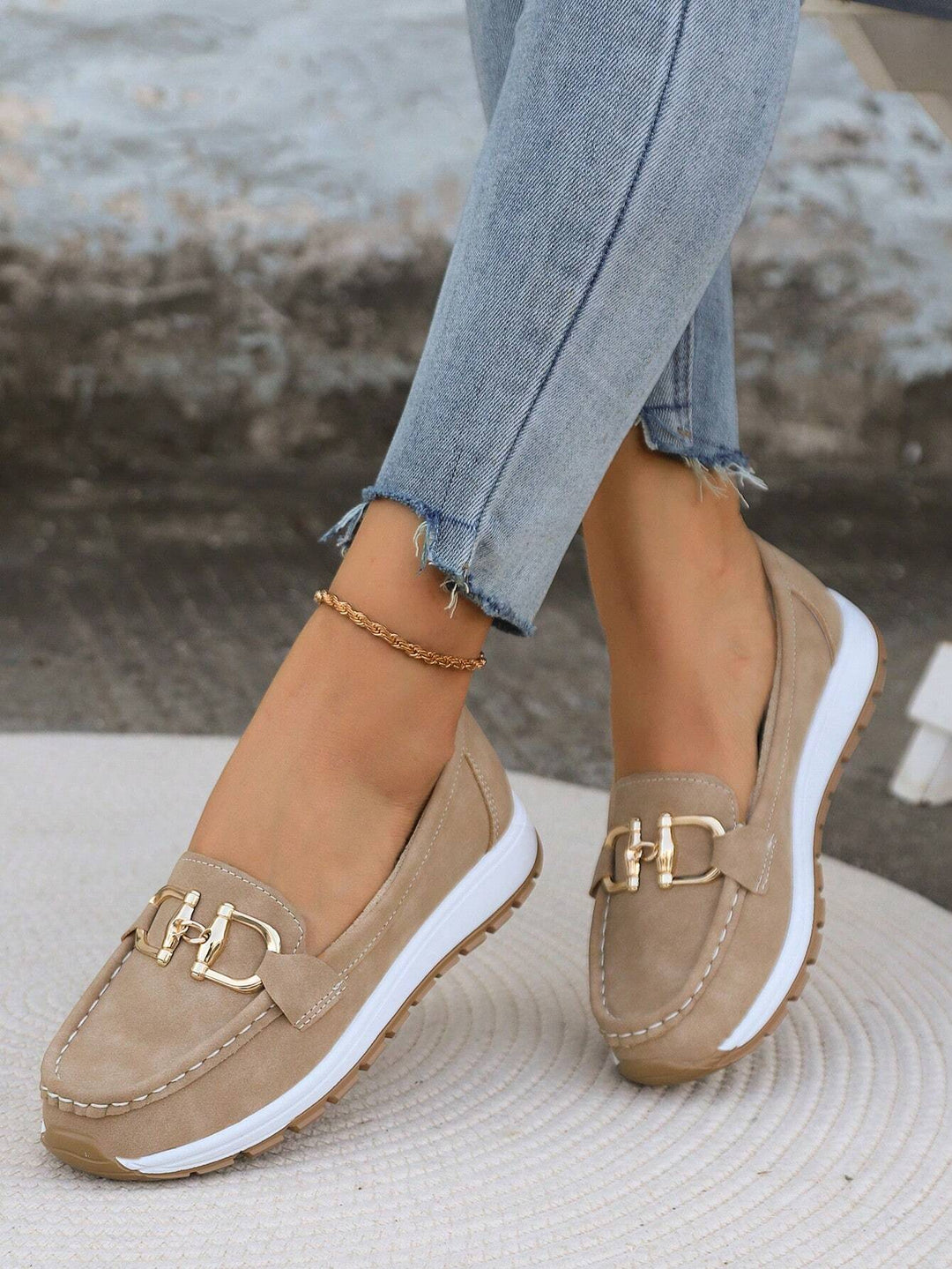 Elly™ Chic Buckle Loafers