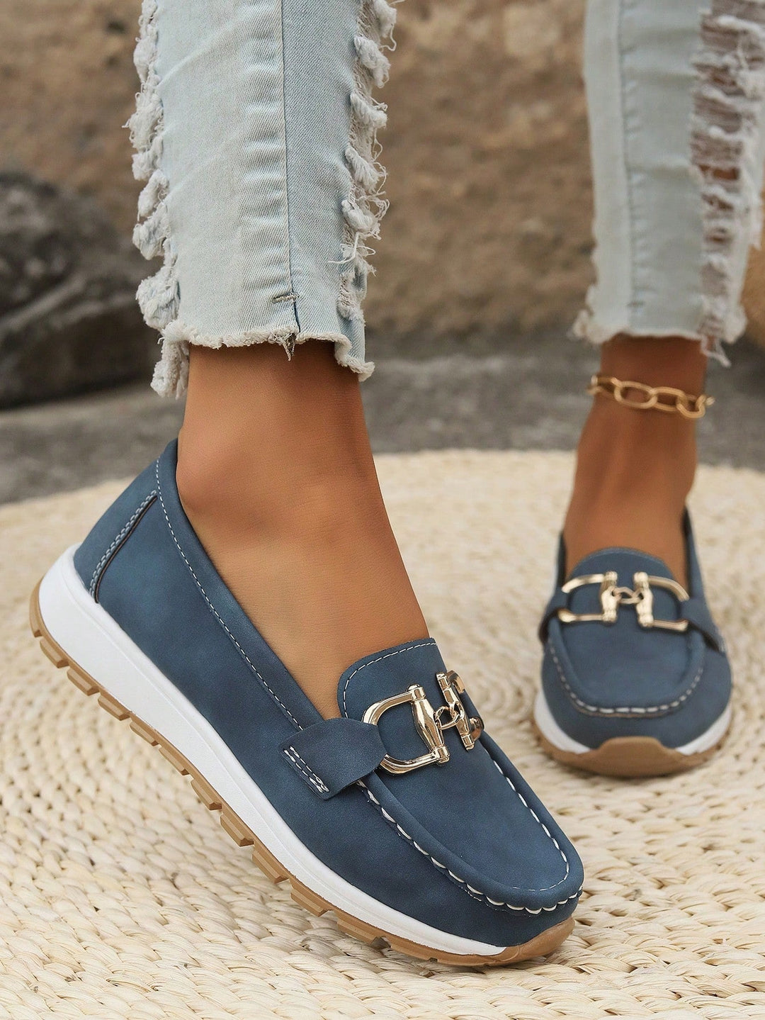 Elly™ Chic Buckle Loafers