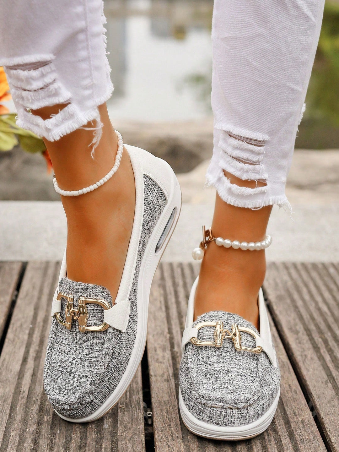 Elly™ Chic Buckle Loafers
