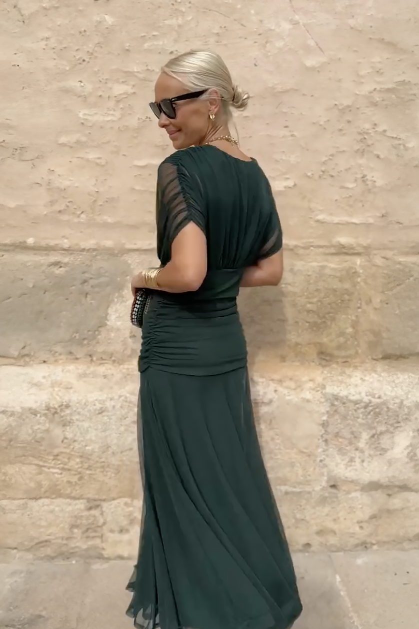 Novarente™ Elegant Maxi Dress with V-Neck for Special Occasions