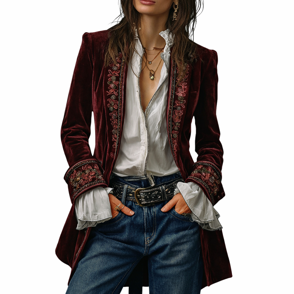 Sable &amp; Oro™ Luxury Embroidered Blazer