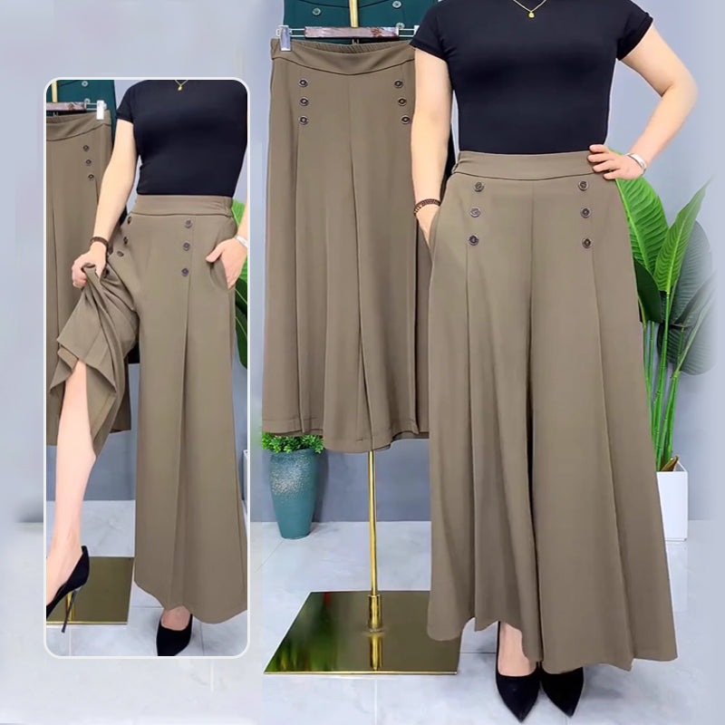 Nell™ Elegant Pleated Wide-Leg Trousers