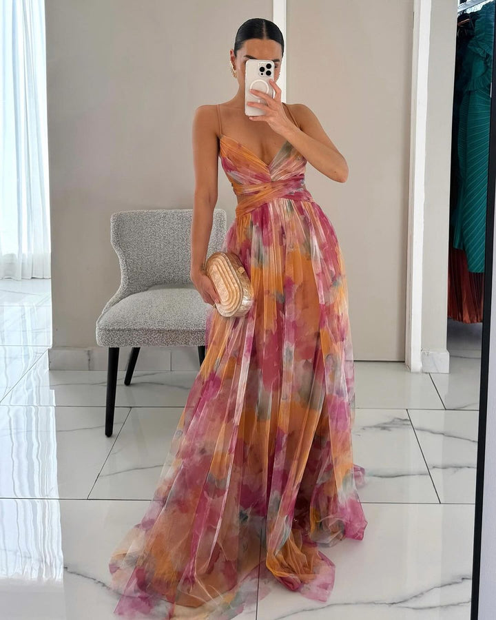Orelavine™ Maxi Charming Floral Dress in Elegant Style