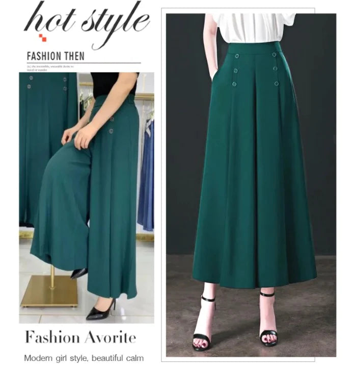 Nell™ Elegant Pleated Wide-Leg Trousers