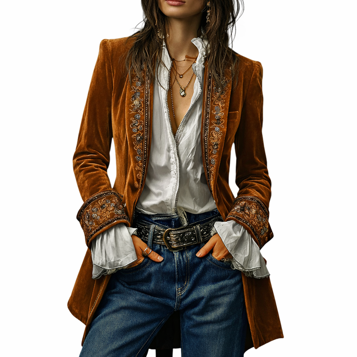 Sable &amp; Oro™ Luxury Embroidered Blazer