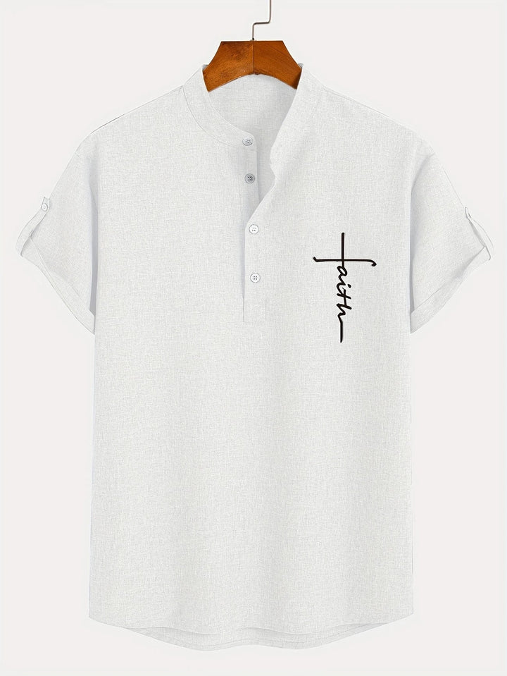 Hayes™ Elegant Short Sleeve High Collar Shirt