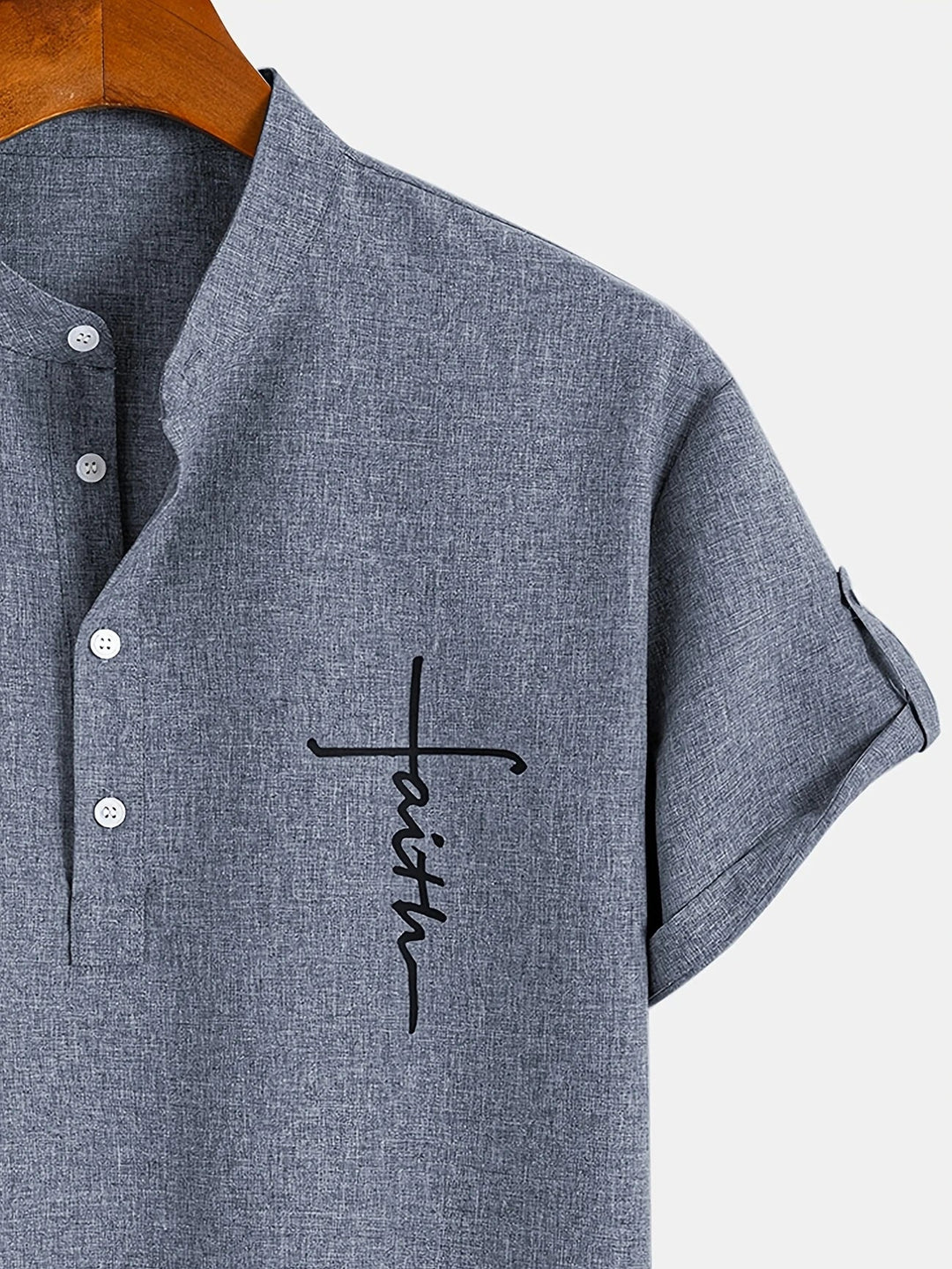 Hayes™ Elegant Short Sleeve High Collar Shirt