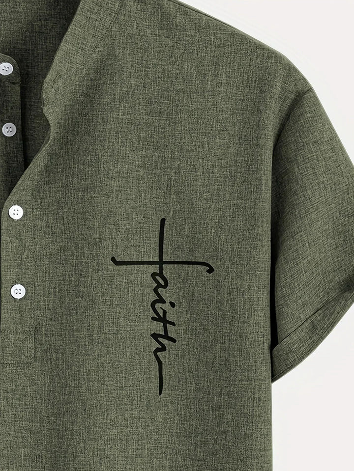 Hayes™ Elegant Short Sleeve High Collar Shirt