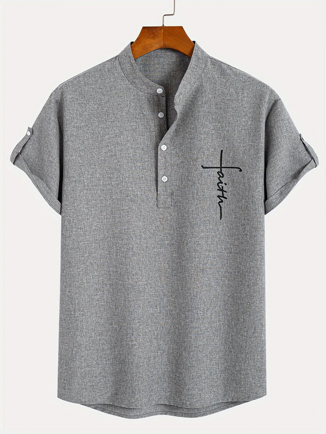 Hayes™ Elegant Short Sleeve High Collar Shirt