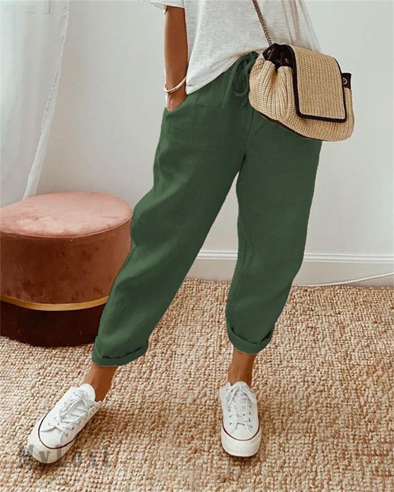 Dorevia™ Comfortable and Lightweight Cotton and Linen Casual Pants for Women