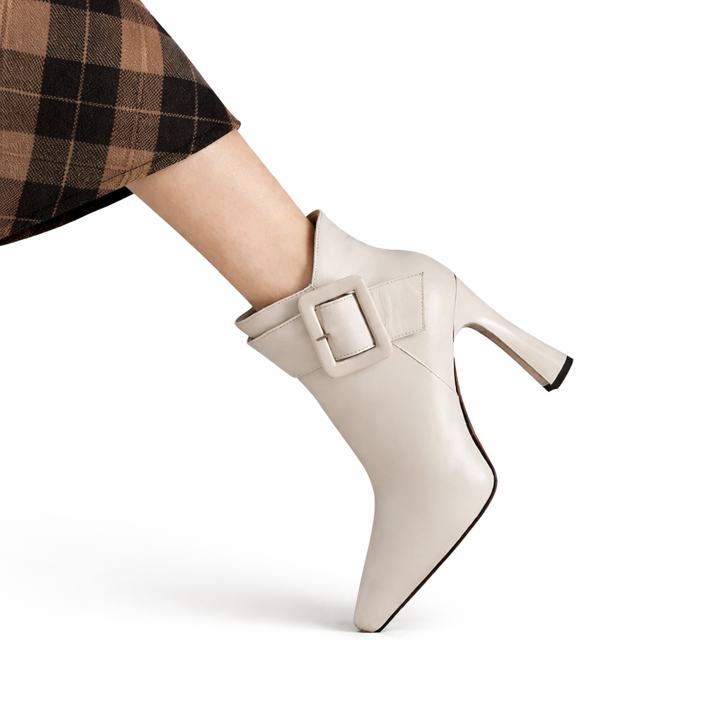 Sorelli™ Elegant Ankle Boots with Heel and Buckle