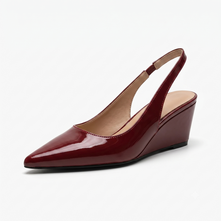 Elena™ Elegant Slingback Wedge Heels