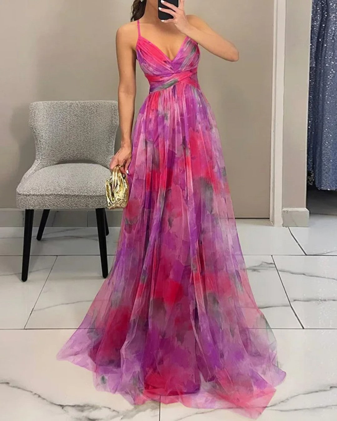 Orelavine™ Maxi Charming Floral Dress in Elegant Style