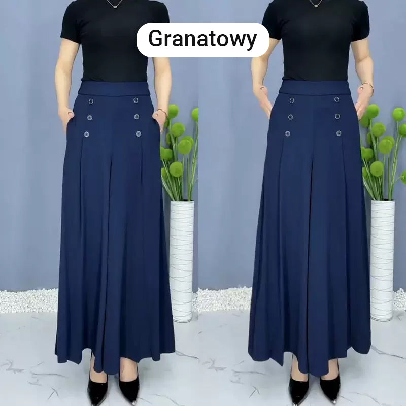 Nell™ Elegant Pleated Wide-Leg Trousers