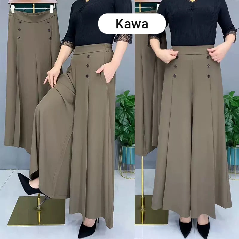 Nell™ Elegant Pleated Wide-Leg Trousers