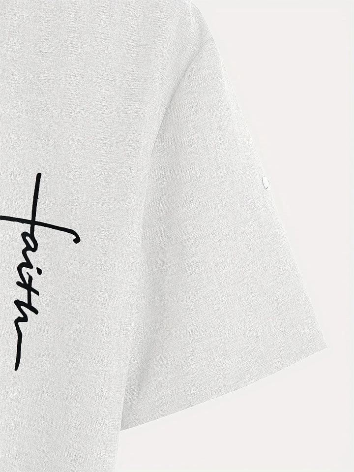 Hayes™ Elegant Short Sleeve High Collar Shirt