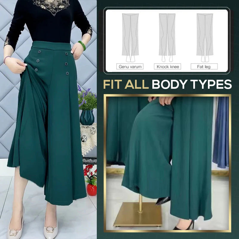 Nell™ Elegant Pleated Wide-Leg Trousers