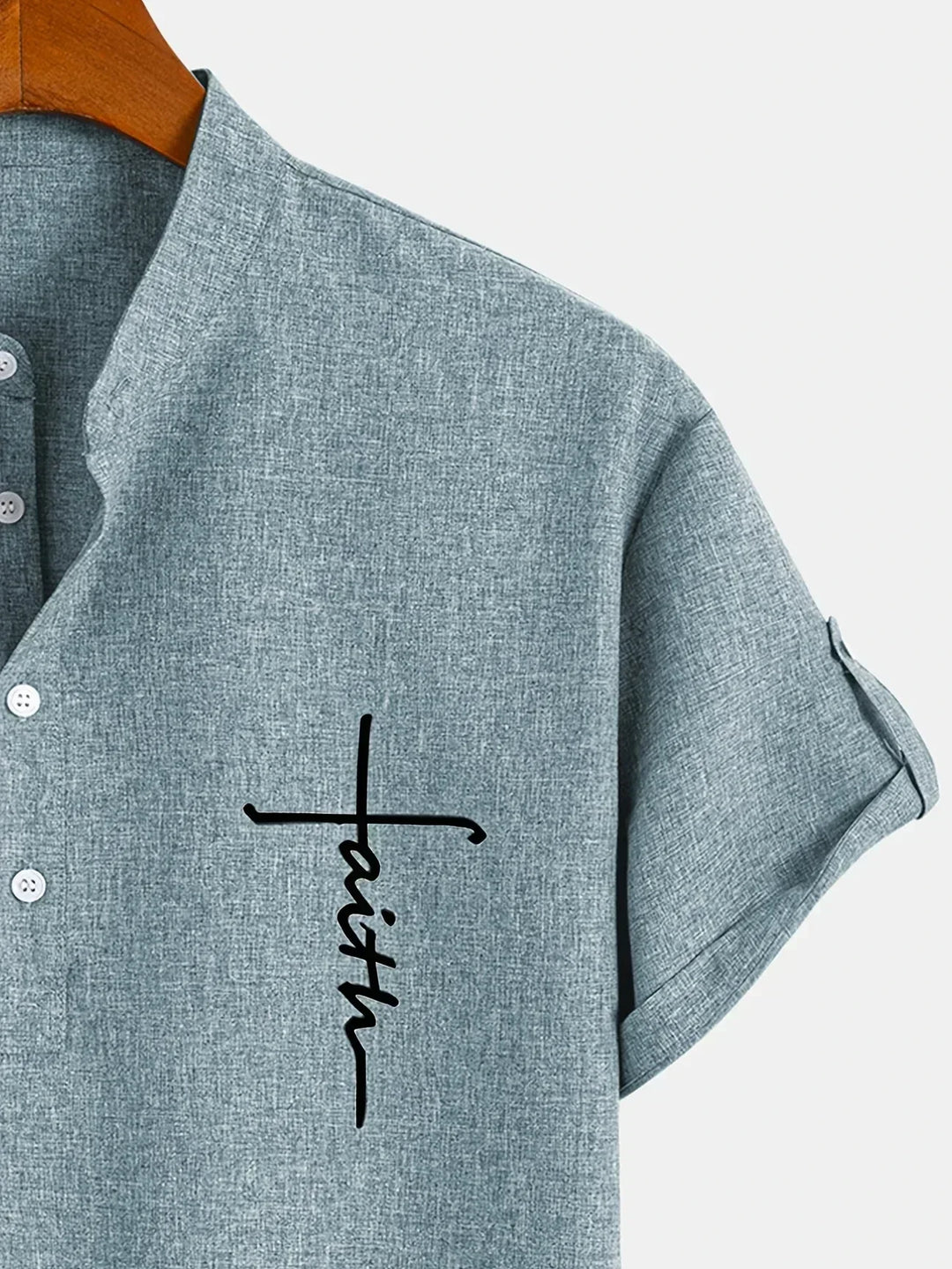 Hayes™ Elegant Short Sleeve High Collar Shirt