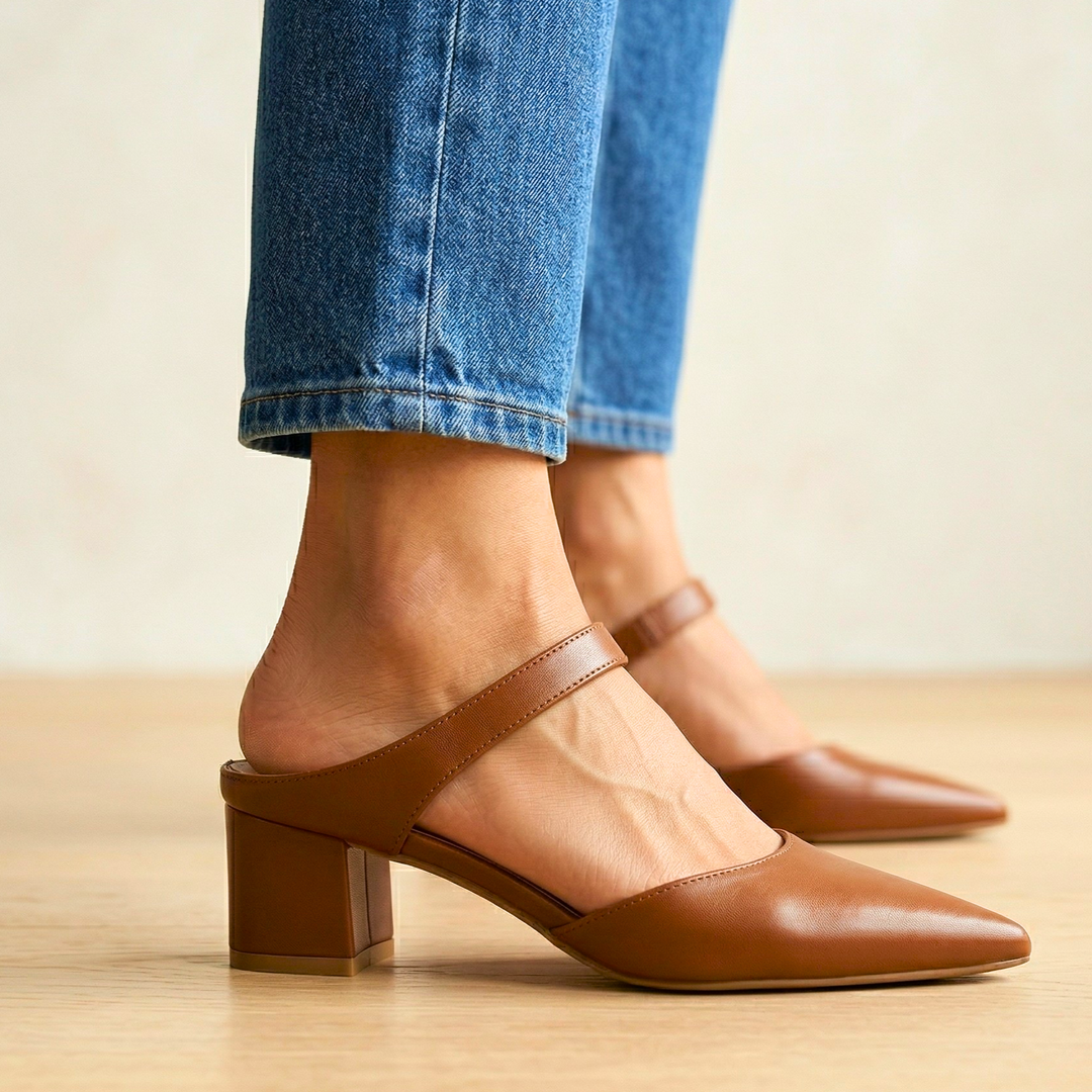 Valora™ Leather Slingback Heels