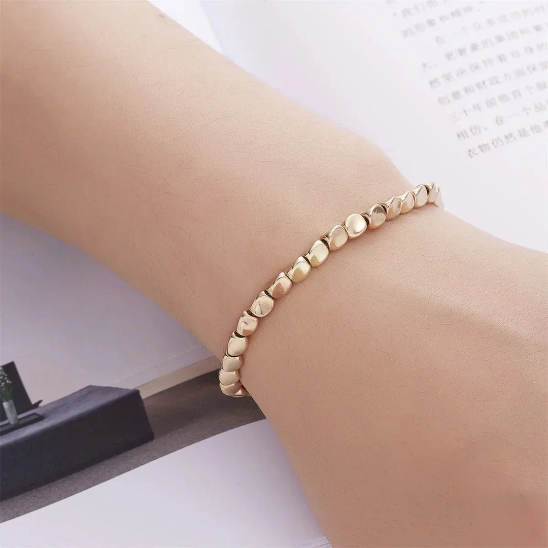 Selira™ Tibetan Copper Pearl Bracelet with Natural Energy