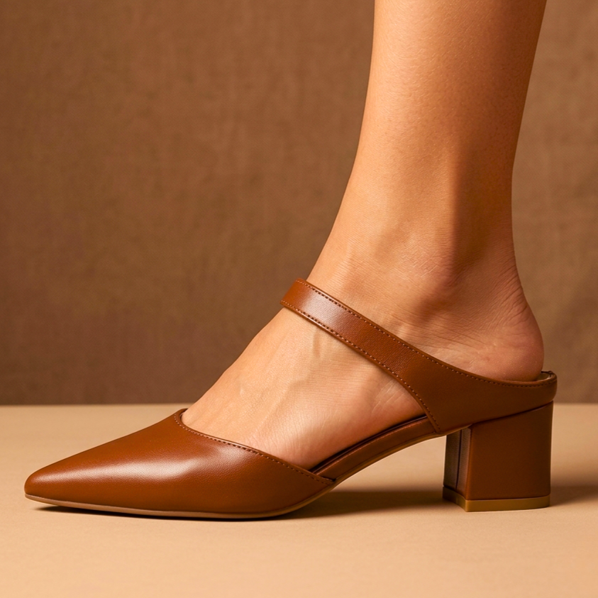 Valora™ Leather Slingback Heels