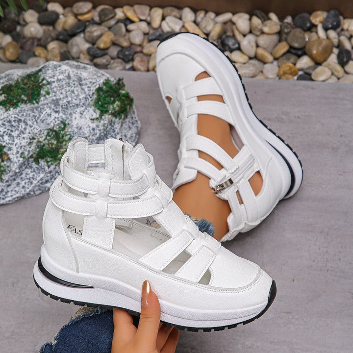 Falira™ Comfortable lightweight wedge sandals with side zipper