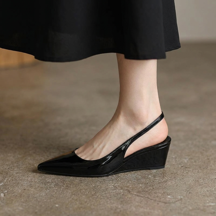 Elena™ Elegant Slingback Wedge Heels