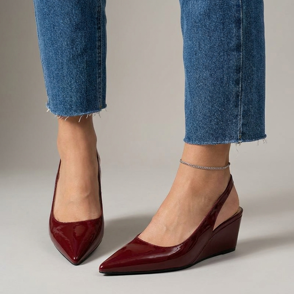 Elena™ Elegant Slingback Wedge Heels