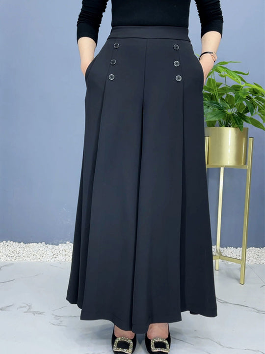 Nell™ Elegant Pleated Wide-Leg Trousers