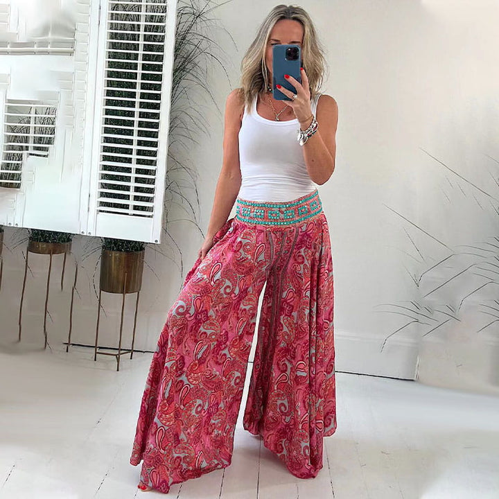 Mavis™ Ethnic Print Elastic Pants