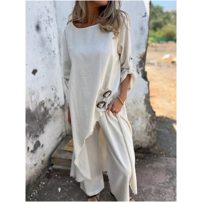 Quivelle™ Elegant Cotton and Linen 2-Piece Set