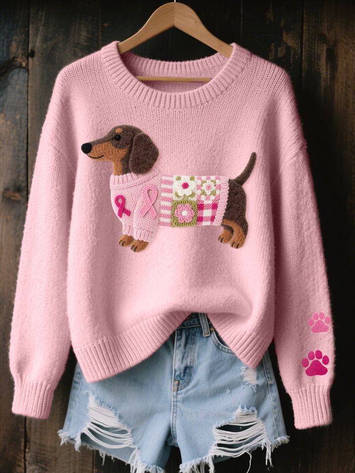 Lula™ Wool Sweater with Dog Design