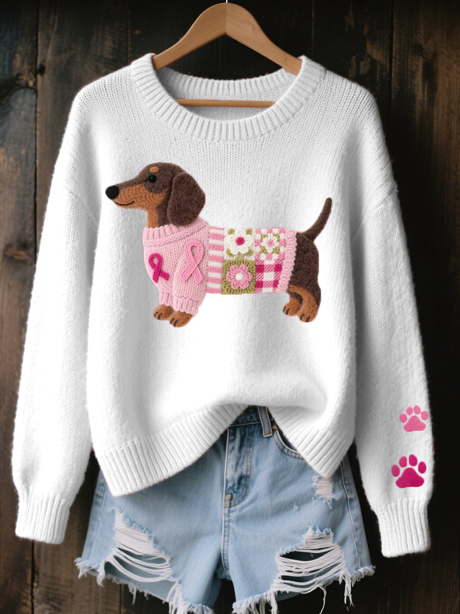 Lula™ Wool Sweater with Dog Design
