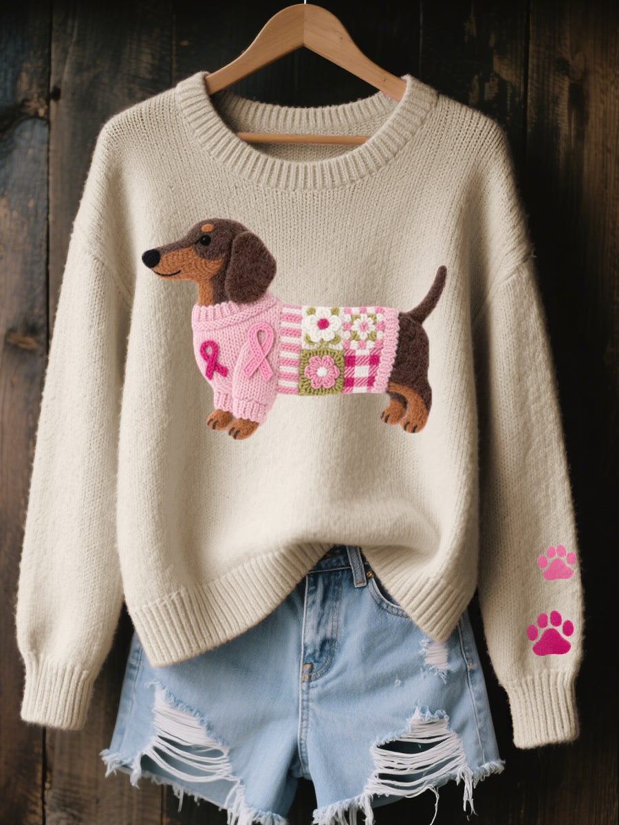 Lula™ Wool Sweater with Dog Design